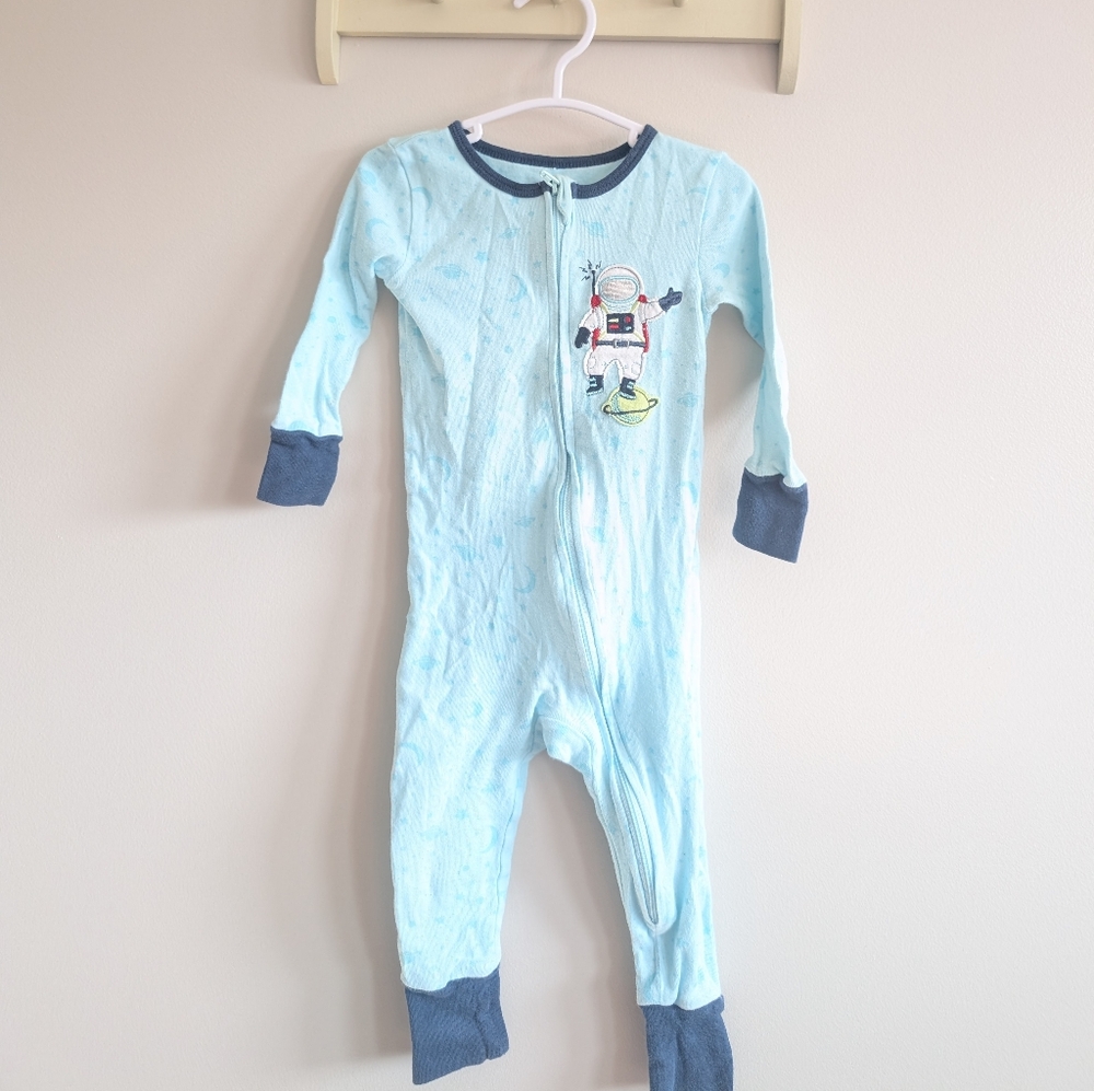 Kids Headquarters Light Blue Astronaut Footie